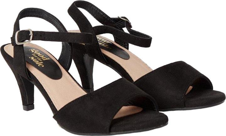 Good For The Sole Womens/Ladies Trish Peep Toe Wide Stiletto Heel Sandals (38)