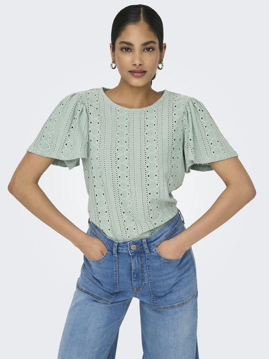 Image du produit Only Normal geschnitten Rundhals Voluminöser Armschnitt Top Top (S)