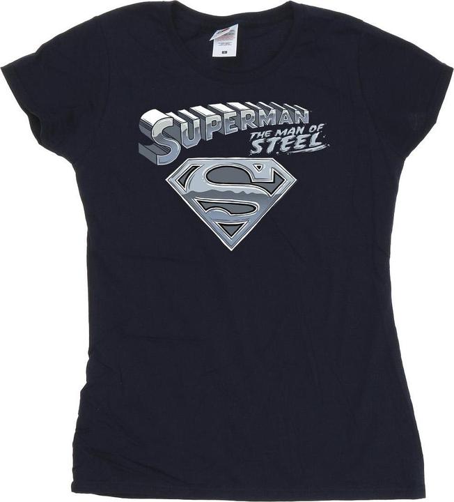 Actual product image Womens/Ladies Superman The Man Of Steel Cotton T-Shirt (M)