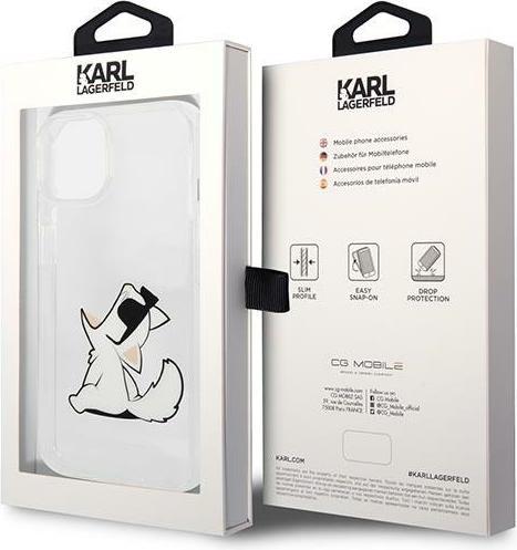 Actual product image Karl Lagerfeld iPhone 14 PC/TPU Choupette Eat Case for (Apple iPhone 14)