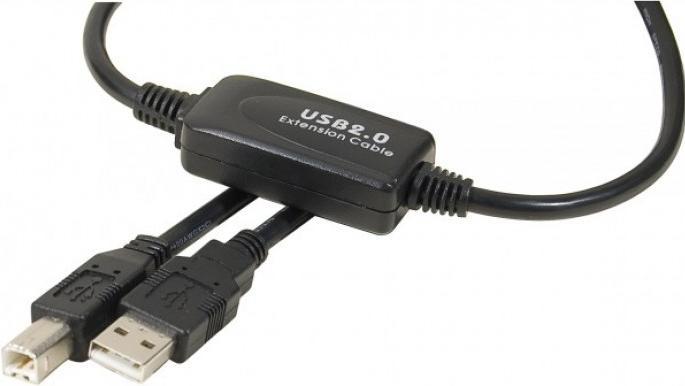 Image du produit NoName Câble USB 10m A/B M/M amplifié (USB 2.0)