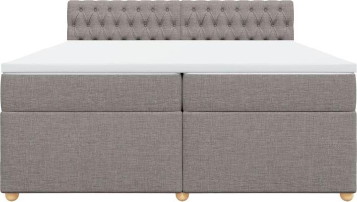 Produktbild VidaXL Boxspringbett Doppelbett Polsterbett Bett Matratze Taupe 200x200cm Stoff (200 x 200 cm, 200 x 200 cm)