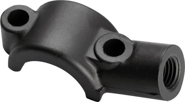 Motorcycle handle clamp with mirror holder