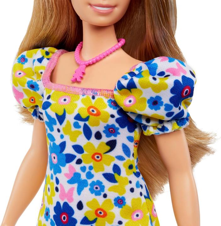 Actual product image Barbie Fashionistas doll with Down's Syndrome in a flower dress