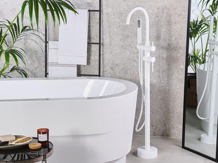 Actual product image Beliani Bath mixer free-standing matt white TUGELA
