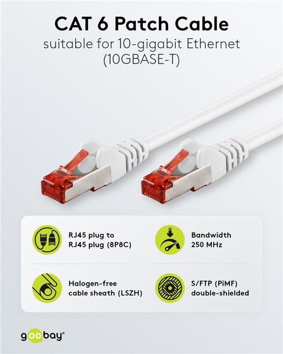 Actual product image Goobay network cable LS0H S/FTP (S/FTP, CAT6, 30 m)