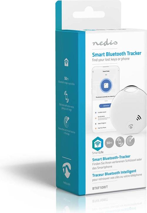 Actual product image Nedis SmartLife Bluetooth Tracker - White (Android, iOS)
