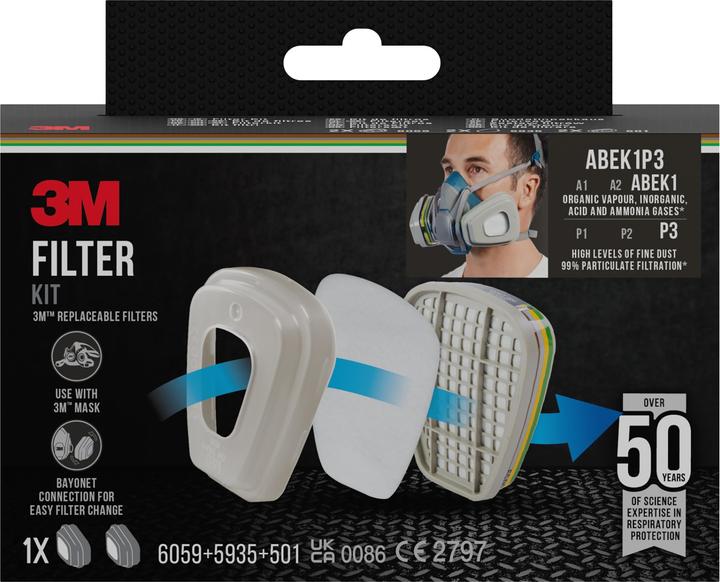 3M Ersatzfilter (ABEK1P3, 2 x)