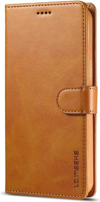 Produktbild LC.Imeeke Galaxy S25 Plus - Wallet Etui mit 3 Kartenfächern & Magnetverschluss, hellbraun/orange (Samsung Galaxy S25+)