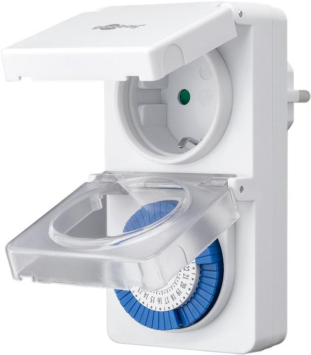 Immagine prodotto Goobay Timer analogico IP44, 2 pezzi, bianco