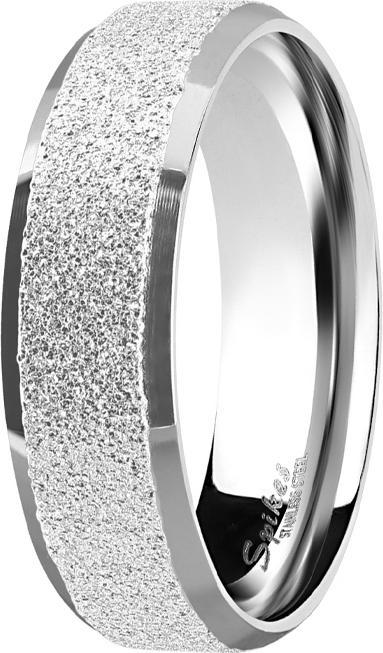 Image du produit Star Piercing Bague argentée polie et mouchetée au centre (Acier chirurgical 316L)