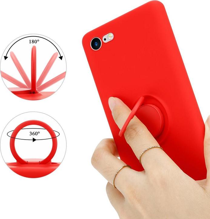 Productafbeelding Cadorabo TPU Vloeibare Ring Silicone Hoesje (Apple iPhone 7, Apple iPhone SE (2e generatie))
