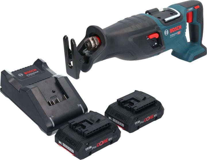 Produktbild Bosch Professional Bosch GSA 18V-28 Professional Akku Säbelsäge 18 V BITURBO Brushless + 2x ProCORE Akku 4,0 Ah +