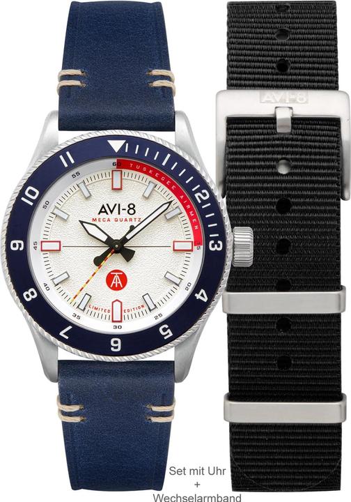 AVI-8 AV-4103-03 Tuskegee Airmen Limited Edition Herrenuhr 40mm 5ATM (Fliegeruhr, 40 mm)