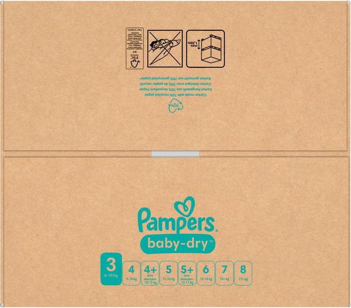 Productafbeelding Pampers Baby-Dry (Gr. 3, Maandelijks pakket, 222 Stuk)