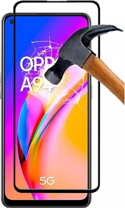 Produktbild Screenguard Oppo A94 5G Full Screen Panzerglas Schutzfolie 2.5D 9H (1 Stück, Oppo A94 5G)