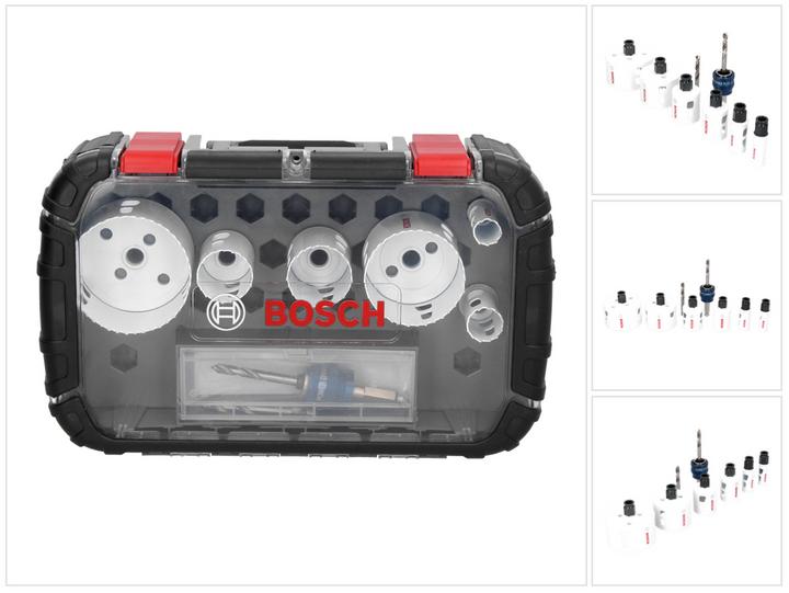 Actual product image Bosch Professional Zubehör 9-piece electrician set, 4 hole saws Progressor for Wood&Metal (19 mm, 25 mm, 38 mm, 44 mm, 83 mm, 68 mm)