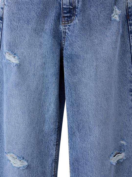 Actual product image Jonen Girls' loose-fit jeans with used effect (128)