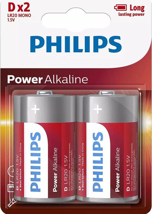Actual product image Philips Power Alkaline (2 pcs., D)