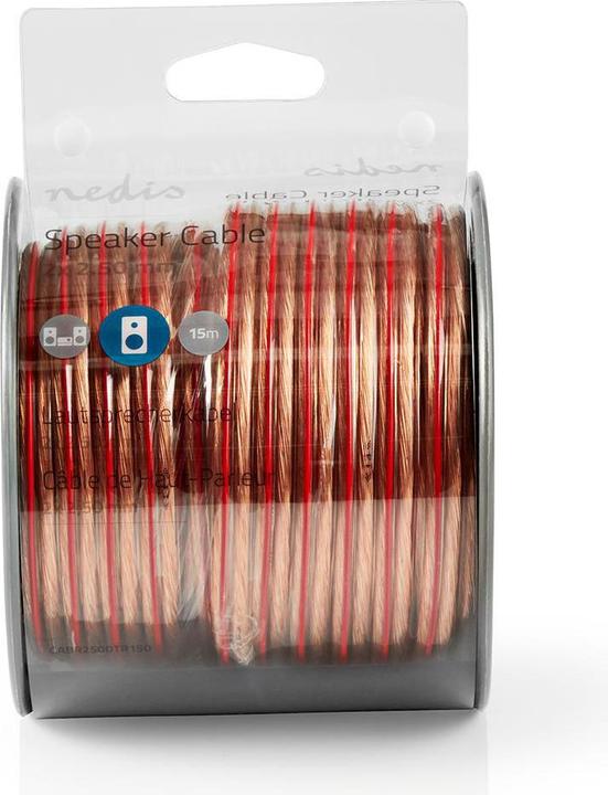 Image du produit Nedis Câble de haut-parleur| 2x 2.50 mm²| Cuivre| 15.0 m| rond| PVC| Transparent| - Allongement (15 m, 2.50 mm²² mm)