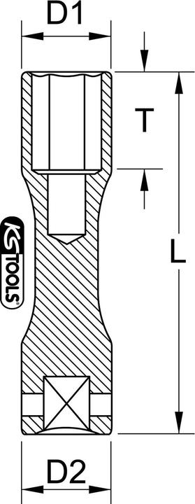 Actual product image KS Tools 1/2" Alloy Rims Power Socket XL (17 mm)