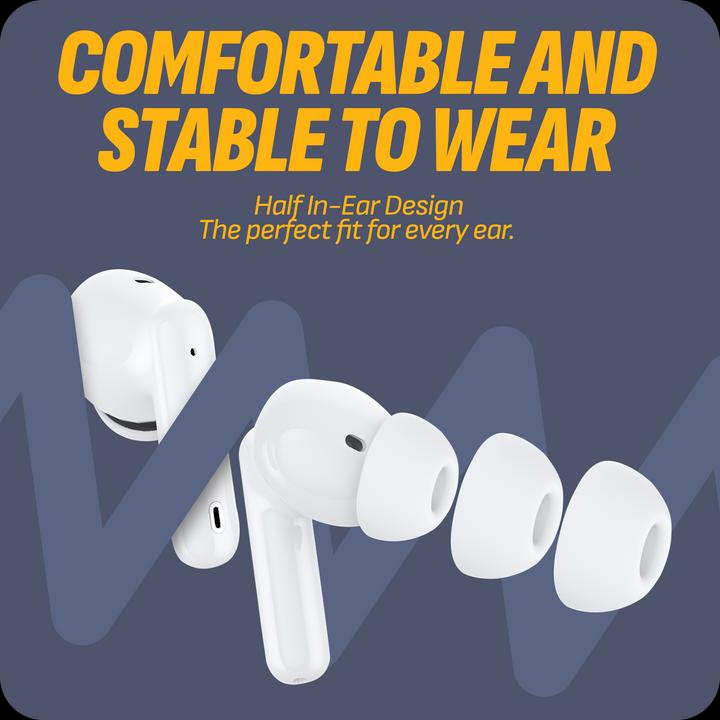 Produktbild Cazy Bluetooth In-Ear Kopfhörer, Kabellose, Noise Cancelling kopfhoerer, Aktive Geräuschunterdrückung (ANC, 5.50 h, Kabellos)