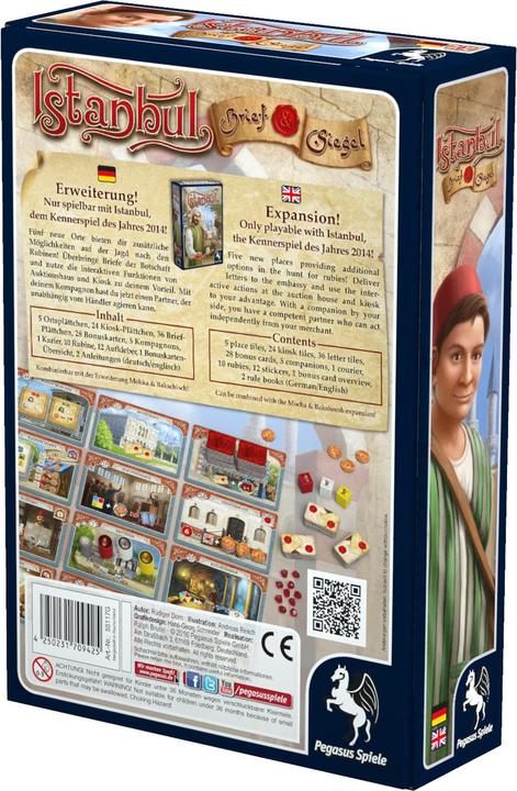 Produktbild Pegasus Istanbul Brief und Siegel, d Erweiterung, ab 10 Jahren, das Grundspiel wird benötigt (Deutsch, Englisch)