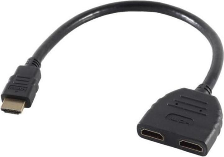 Actual product image MicroConnect HDMI 19M - 2X HDMI 19F Male to 2X Female. 0.20meter cable (0.20 m, HDMI)