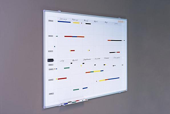 Immagine prodotto eurokraft basic Lavagna per planning annuale, largh. x alt. 900 x 600 mm, per planning annuale. (1200 x 900 mm)