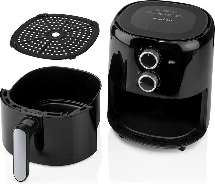 Image du produit Nedis Friteuse à air chaud | 3 l | Minuteur : 30 min | Analogique | Noir (Prise UE)