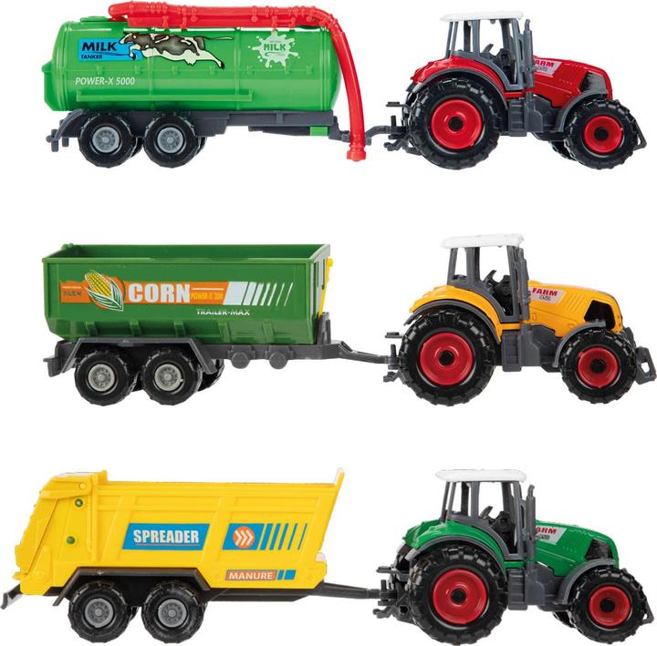 Actual product image Toi-Toys Metal tractor with trailer