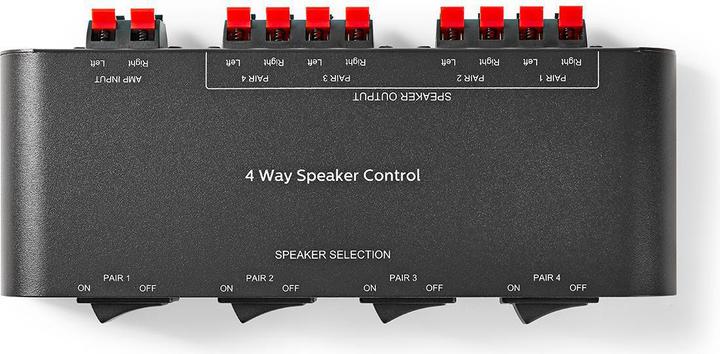 Actual product image Nedis Loudspeaker Control Unit - 4 ways - Terminal - Black (0.10 m)