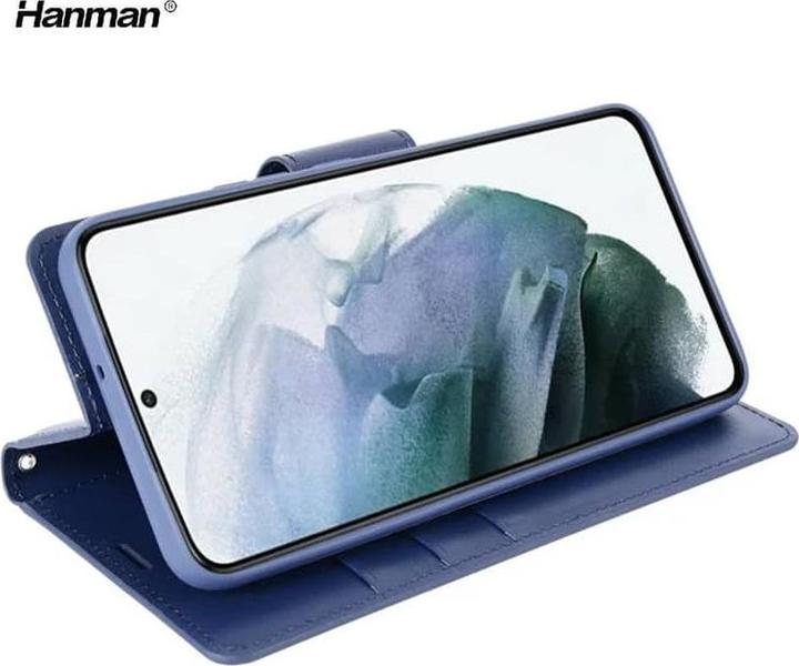 Produktbild Hanman Samsung Galaxy A16 (2024) - Mill Flip Case mit 3 Kartenfächern, blau (Samsung Galaxy A16)