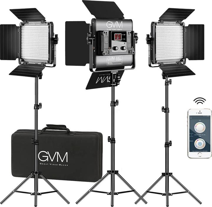 Image du produit GVM Lampes vidéo LED avec support (Lumière vidéo)