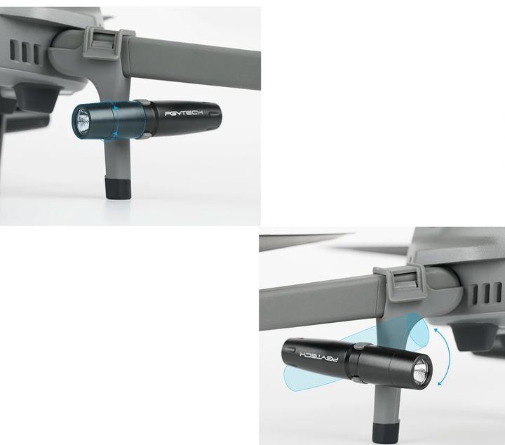 Actual product image Pgytech Landing gear extension and dual LED headlights (Drone landing gear, DJI Mavic 2)