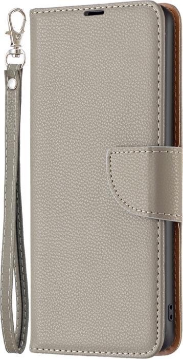 Produktbild AM-Handyzubehör Klapphülle Samsung Galaxy S23 Plus - Leder - Grau (Samsung Galaxy S23+)