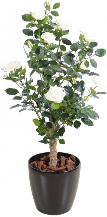 Produktbild Greendeco Künstlicher Rosenbaum Royal weiss, ca. 100cm (100 cm)