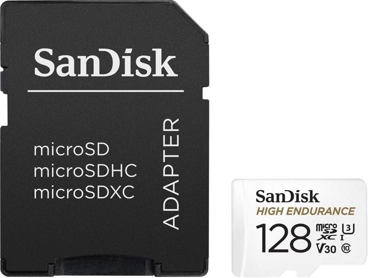 Actual product image SanDisk High Endurance (128 GB, microSDXC, U3, UHS-I)