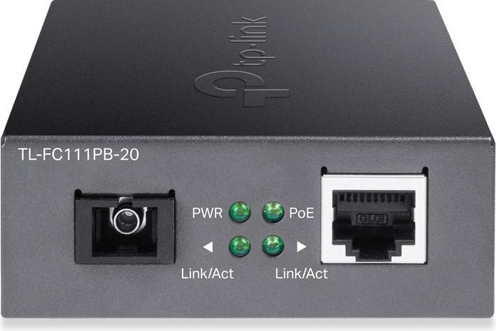 Actual product image TP-Link 10/100Mbps WDM Media Converter with 1-Port PoE (Media converter)