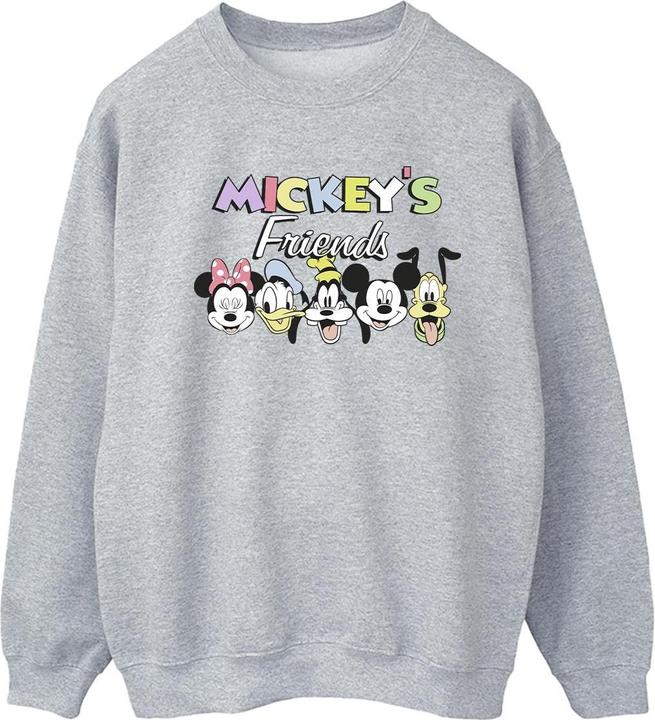 Actual product image Disney Womens/Ladies Mickey Mouse And Friends Faces Sweatshirt (XL)