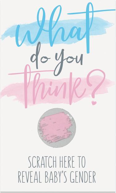 Image du produit Unique Cartes à gratter Baby Shower Révélation