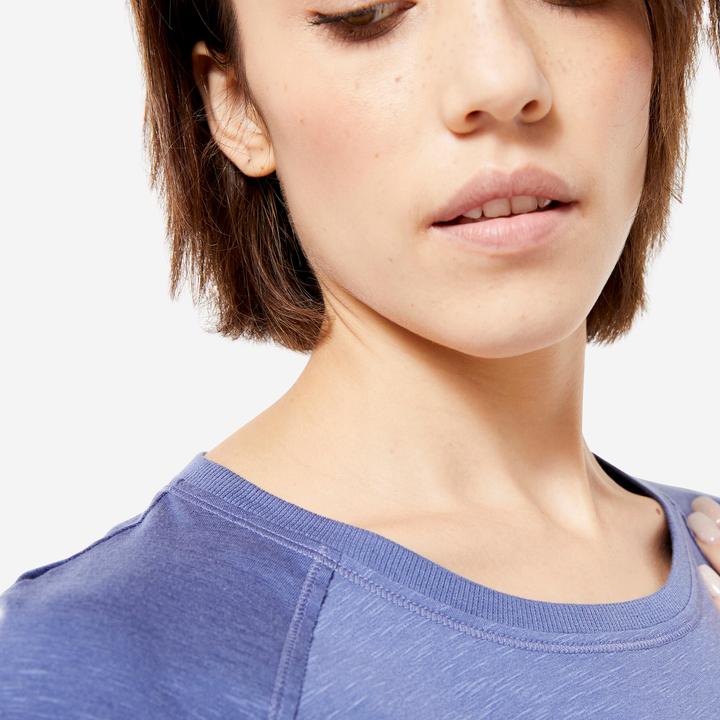 Immagine prodotto Kimjaly T-shirt Yoga 100 donna in cotone organico/lyocell - blu (3XL)