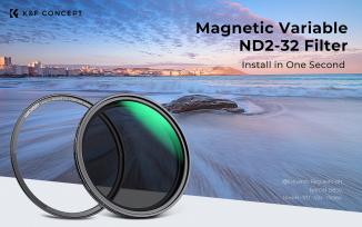 Image du produit K&F Concept Grauer einstellbarer Magnetfilter Nano-X MRC Fader ND2-32 - 72 mm (72 mm, Filtre gris neutre, 72 mm)