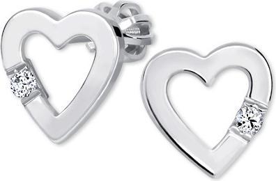 Produktbild Brilio Silver - Heart earrings with crystal 436 001 00418 04