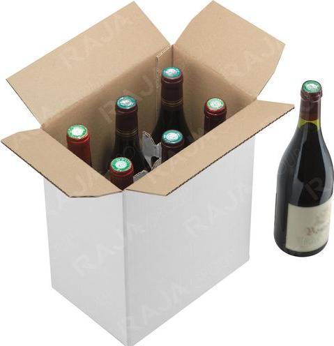 Actual product image Raja bottle shipping carton with dividers 6 x 75CL (1 x)