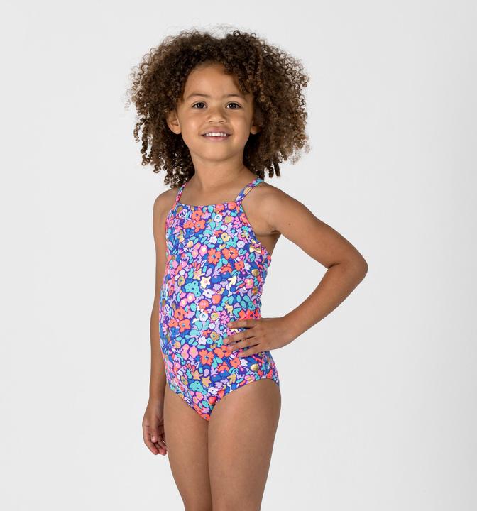 Produktbild Olaian Badeanzug Surfen Mädchen geblümt Hanalei blau/rosa (122)