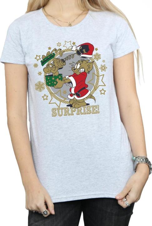 Immagine prodotto Tom & Jerry Christmas Surprise Maglietta Donna (XXL)
