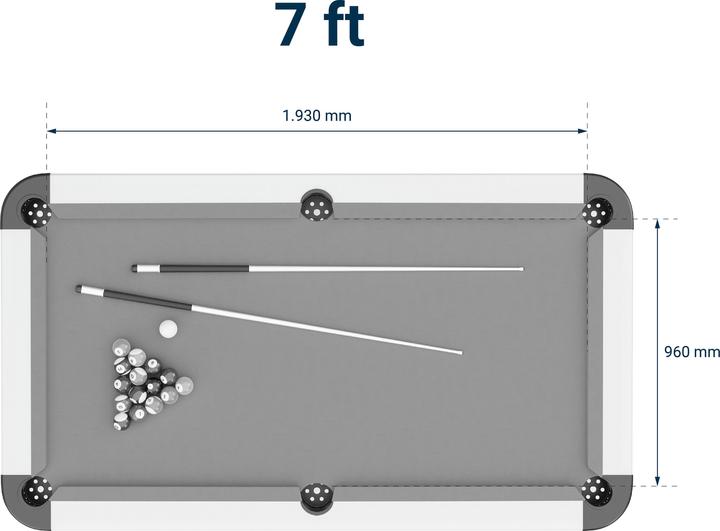 Image du produit Sportime Table de billard d'extérieur (193 x 96 cm)
