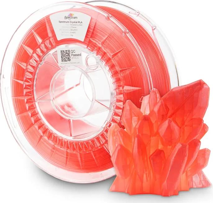Image du produit Filament PLA Crystal Rasberry Red 1kg 1.75mm (PLA, 1.75 mm, Rouge)