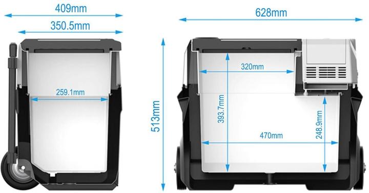 Actual product image Koor ACUX-R 40 compressor cooler with power bank (40 l)